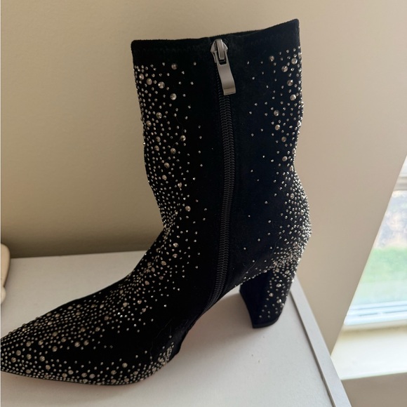 Black Rhinestone Boots - Picture 2 of 3